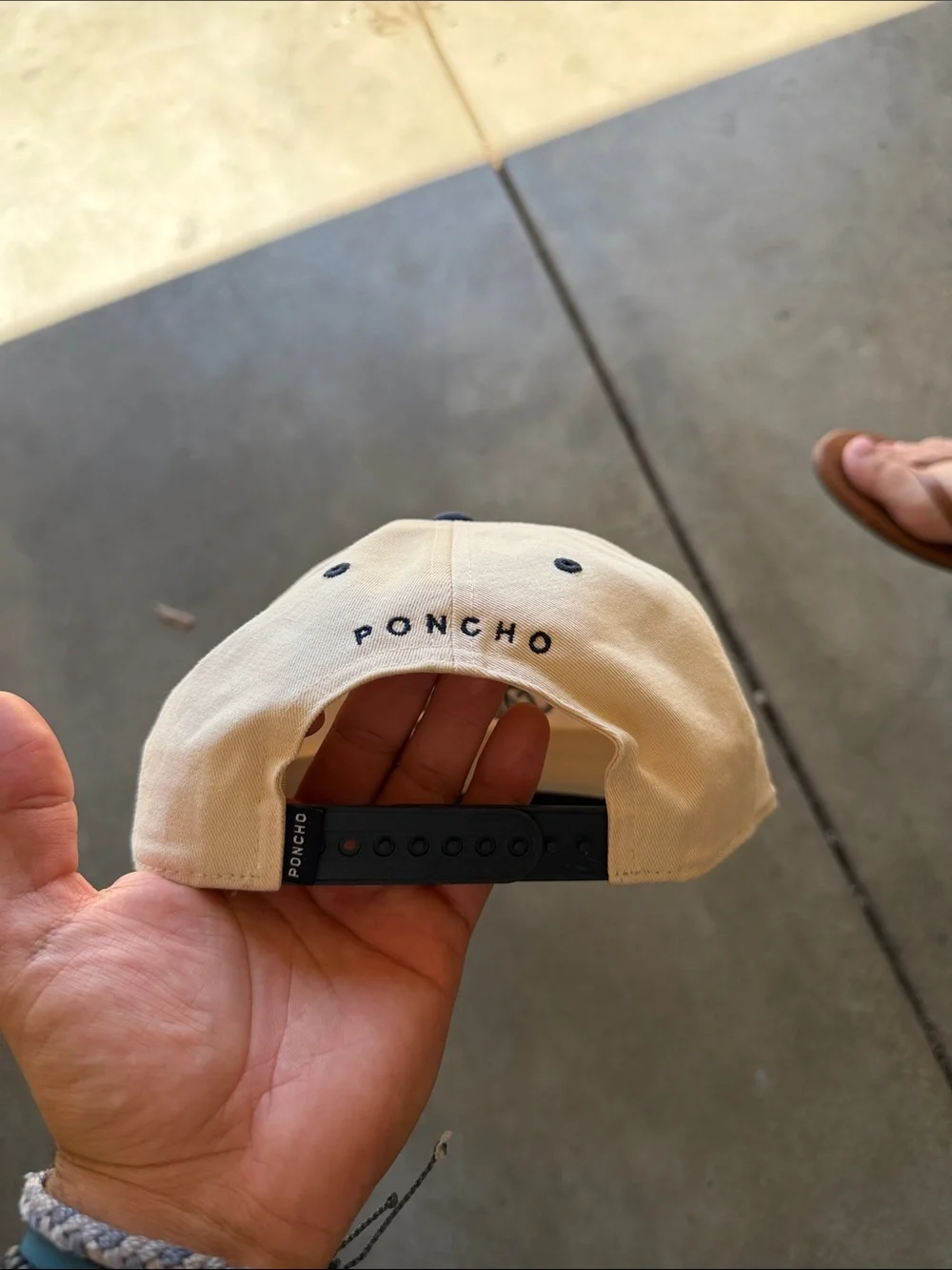 Poncho Outdoors Two-Tone Cap - Beige and Navy